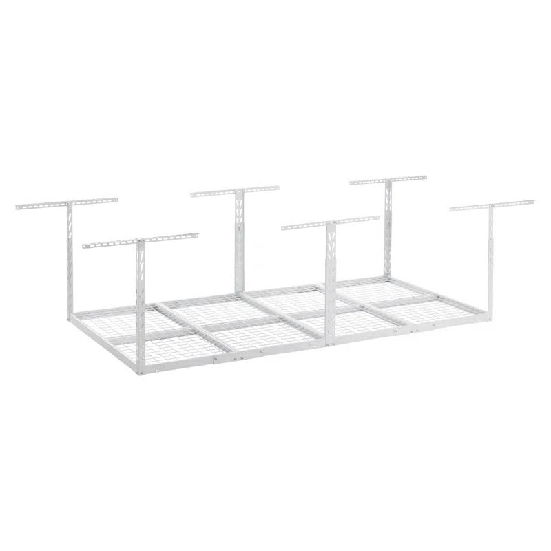 GALS48M4JW GearLoft White Adjustable Height Metal Overhead Storage Rack (48 in W x 96 in D)