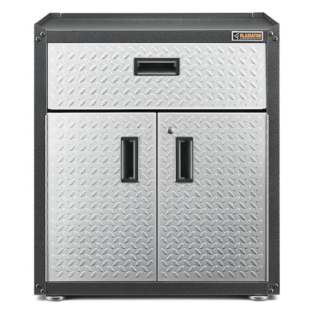 Ready-to-Assemble 3/4 Door GearBox Steel Freestanding Garage Cabinet in Gray (28-in W x 31-in H x 18-in D)