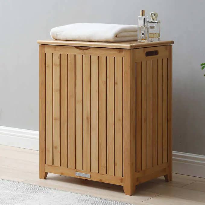 Oceanstar BRH1248 Bamboo Laundry Hamper, Brown