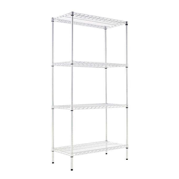 ALESW503618SR 4-Shelf Wire Rack 36  x 18  x 72 , Sliver