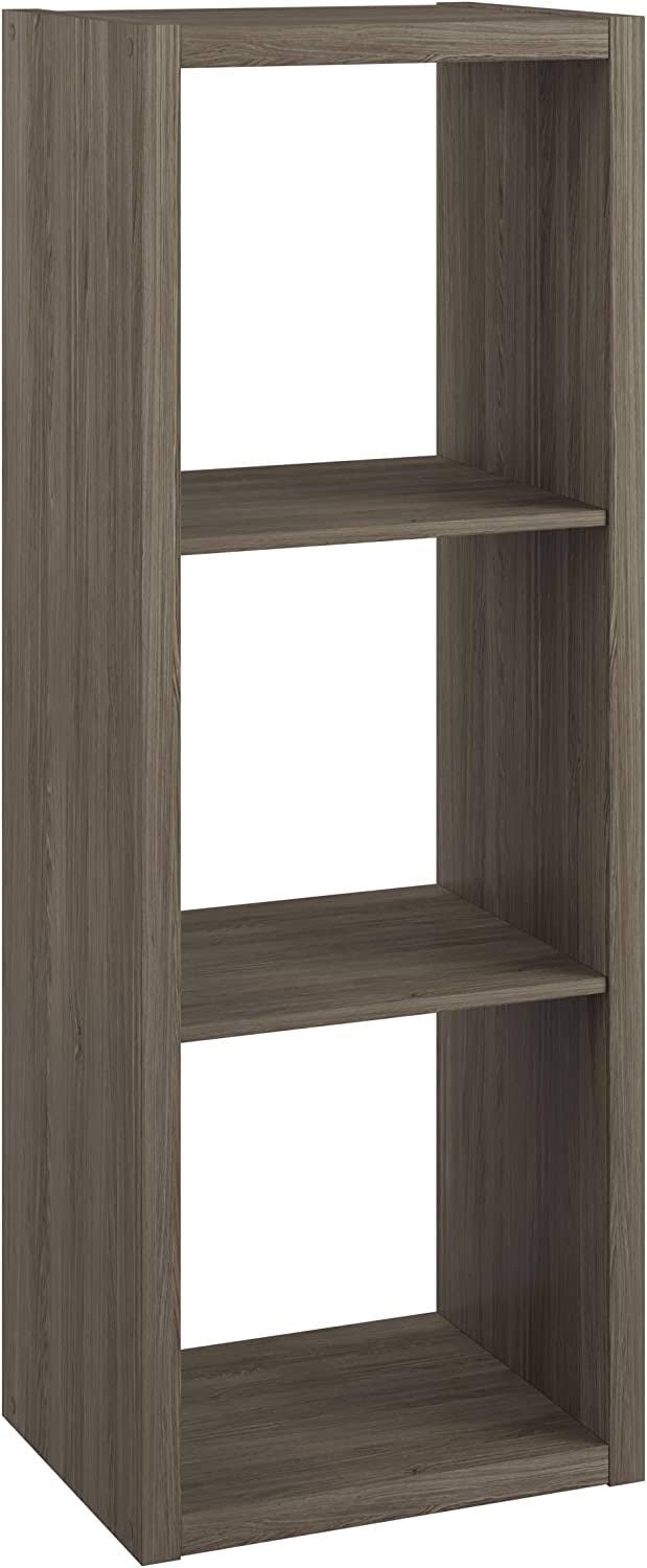 43.98-in H x 15.87-in W x 13.5-in D Graphite Gray Wood Laminate 3 Cube Organizer