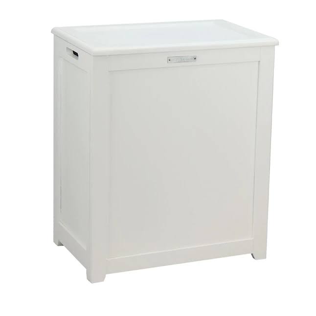 Oceanstar Storage Laundry Hamper, White