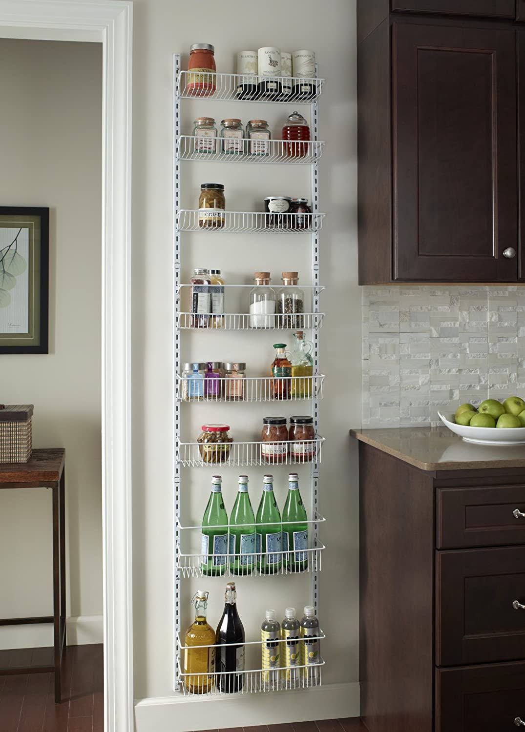 18-in W x 77-in H 8-Tier Hook-on Metal Door Organizer