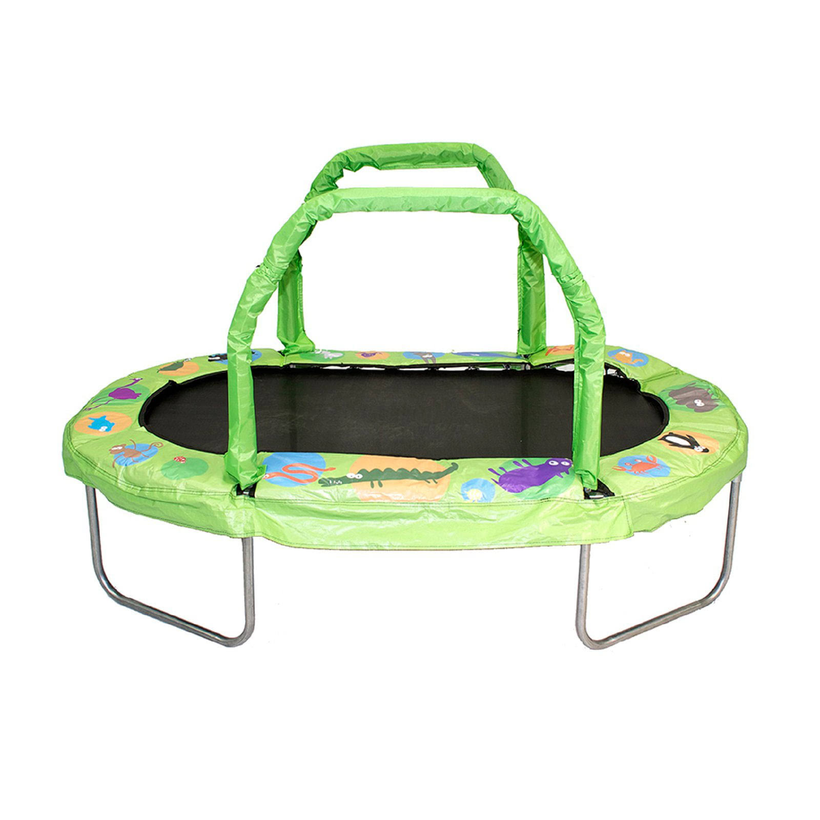 JumpKing Mini Oval 38  X 66  Trampoline with Green Pad