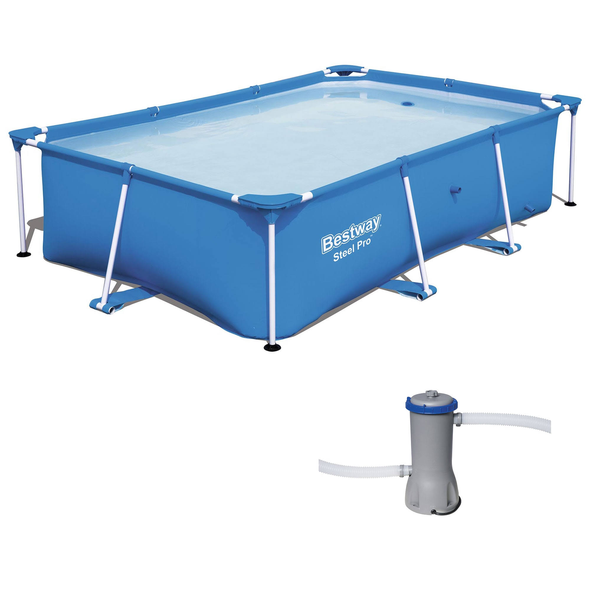 102-in L x 67-in W Blue Rectangle Kiddie Pool