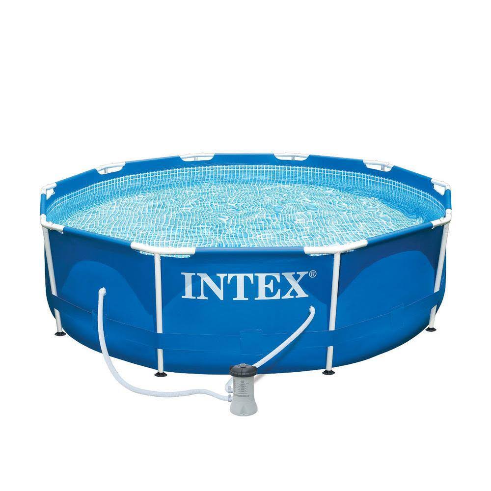 28201EH-WMT 10 ft. x 30 in. Metal Frame Above Ground Swimming Pool Set with Filter Pump