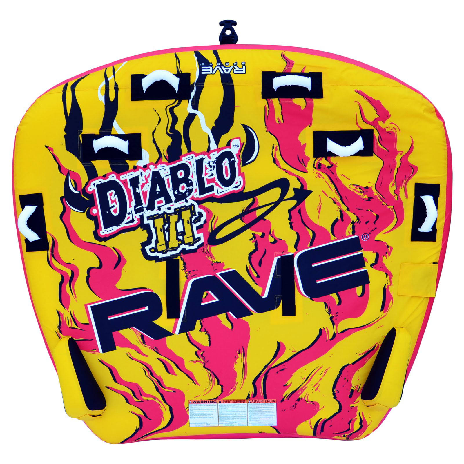 RAVE Sports Diablo III Inflatable 3 Person Towable Boat Tube Raft