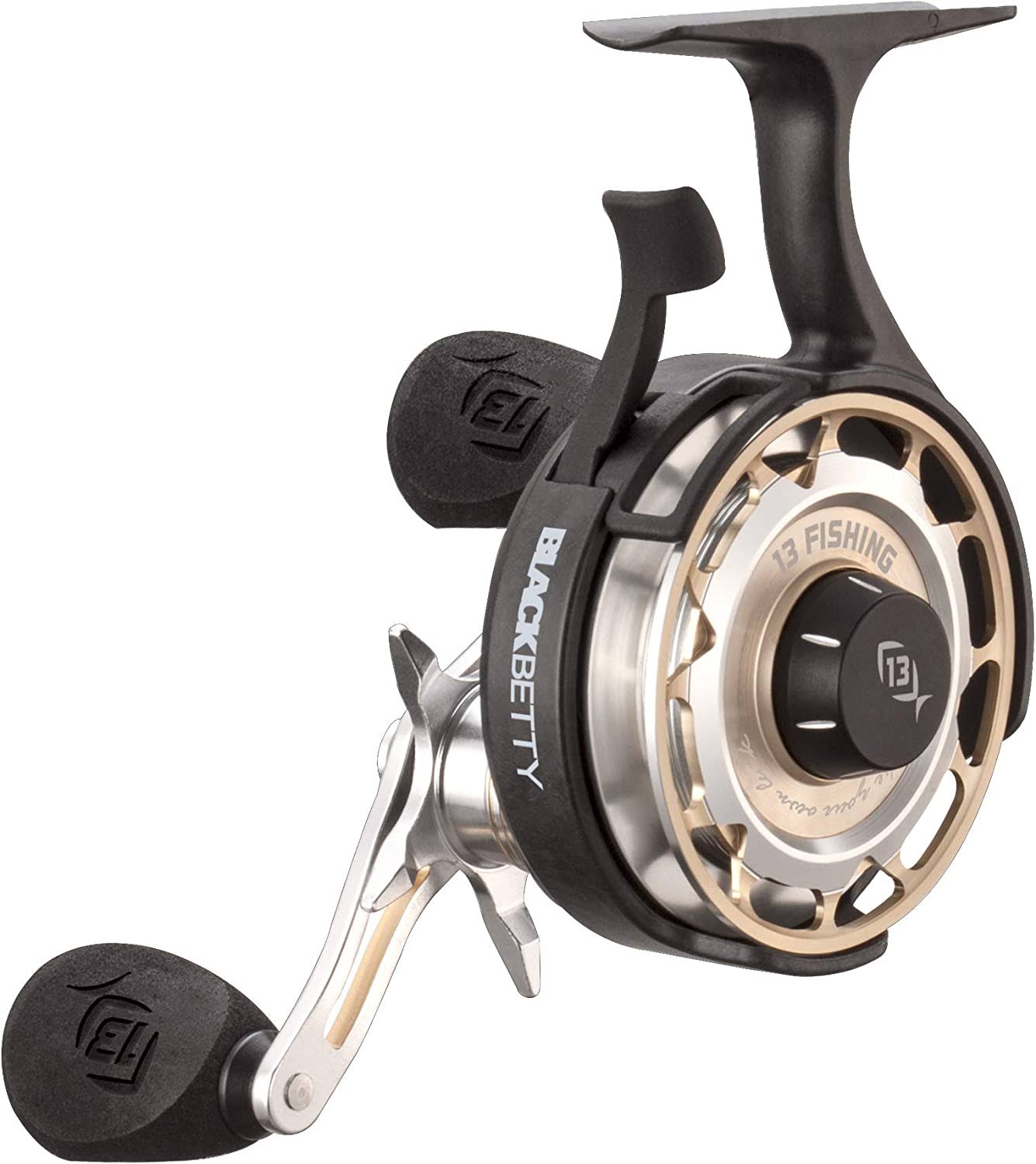 13 Fishing Black Betty FreeFall Carbon Inline Ice Fishing Reel (Right Hand Retrieve)