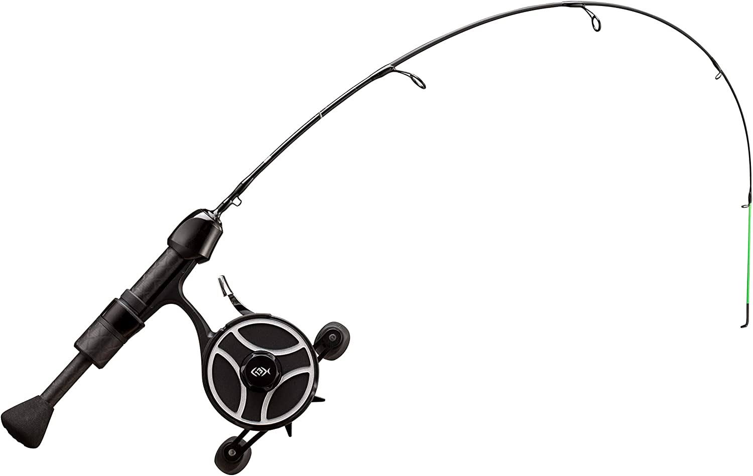 13 Fishing Snitch Pro Ghost Inline Ice Fishing Combo, 29 Inches (Left Hand Retrieve)
