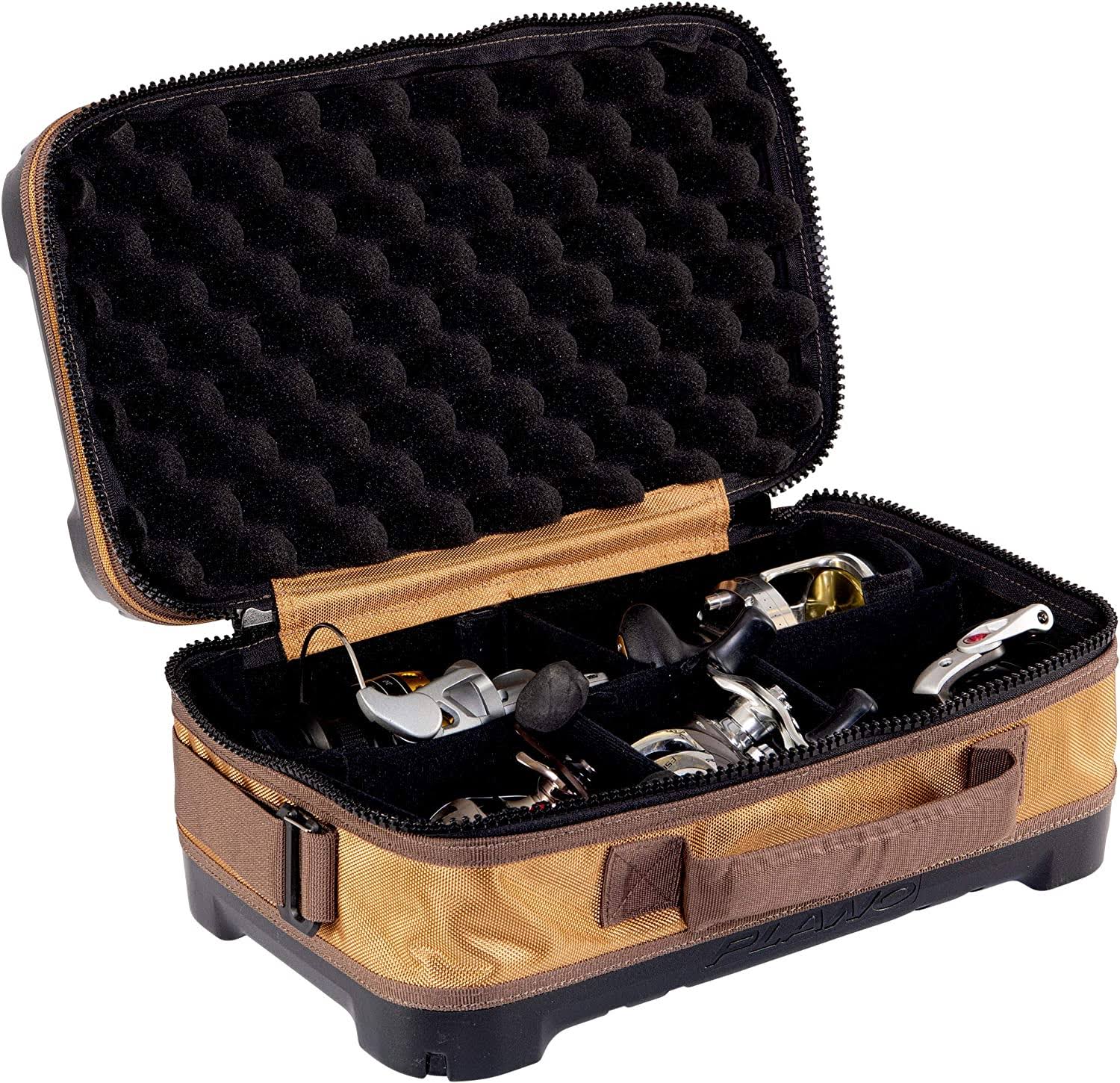Plano Molding Guide Series Reel Locker | Revolutionary Molded top and Bottom for Extra Rigidity to Keep Expensive reels Protected, Brown/Black, One Size