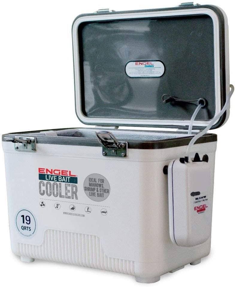 Engel 19 Qt Live Bait Cooler, White