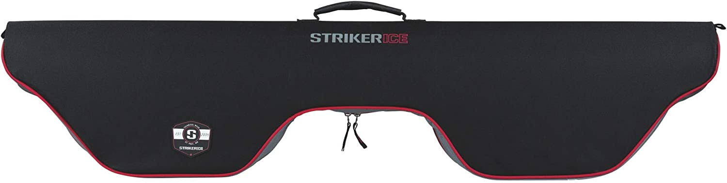 Striker Ice Fishing Rod Case, Portable and Protective Equipment Case, Holds up to Four 32-Inch to 38-Inch Ice Rods, Black
