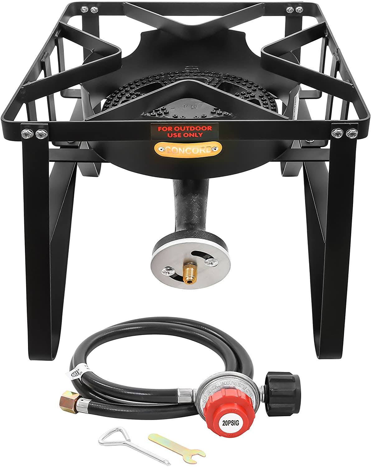 Concord Deluxe Banjo Single Propane Burner, 200,000 BTU Portable Outdoor Stove