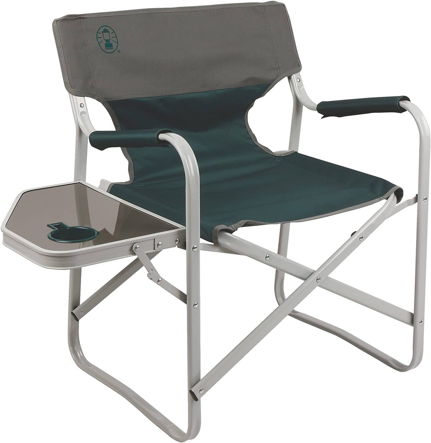 Outpost Breeze Portable Folding Deck Chair with Side Table