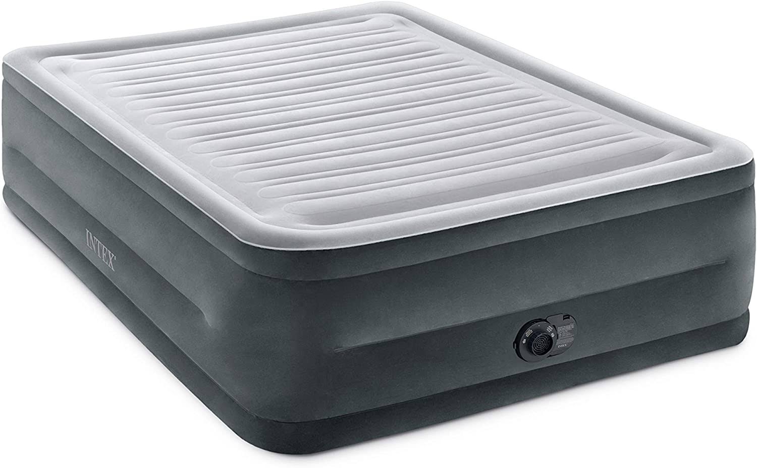 Dura-Beam Deluxe Comfort Plush Air Mattress Series with Internal Pump, Queen, 22 in