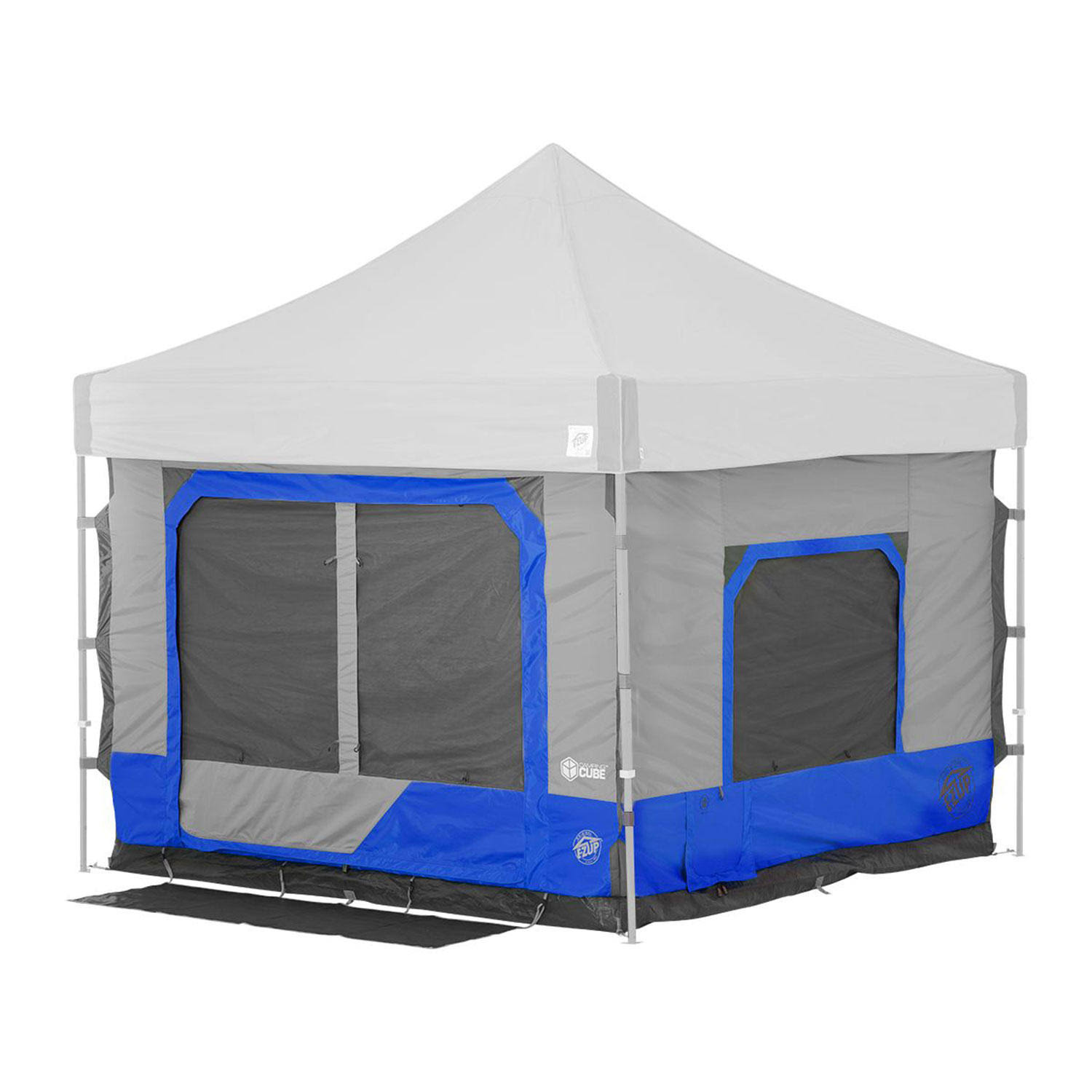 E-Z UP Camping Cube 6.4, Straight Leg with Carry Bag, Royal Blue