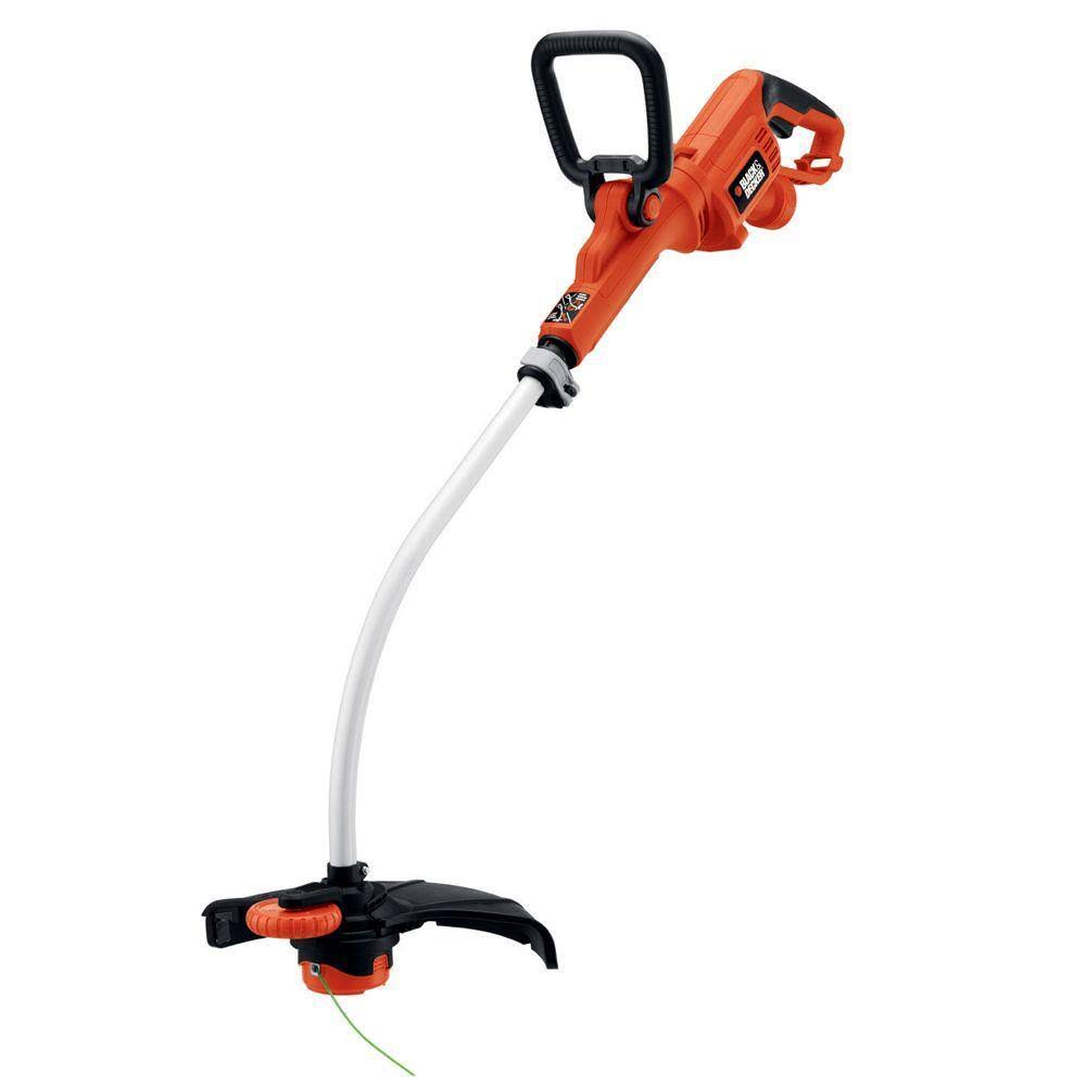 GH3000 14 in. 7.5 AMP Corded Electric Curved Shaft 0.080 in. Single Line 2-in-1 String Trimmer   Lawn Edger with Automatic Feed