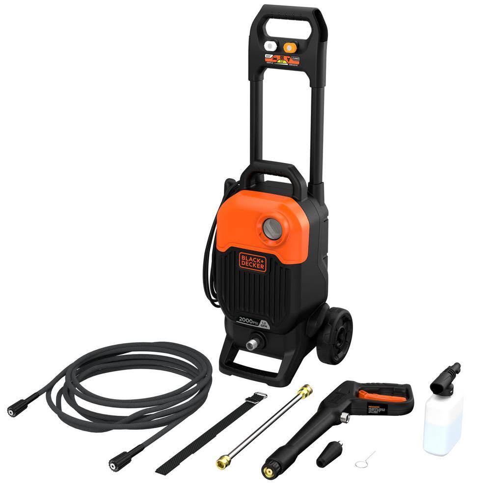 BEPW2000 2000 PSI 1.2 GPM Cold Water Electric Pressure Washer with Integrated Wand and Hose Storage