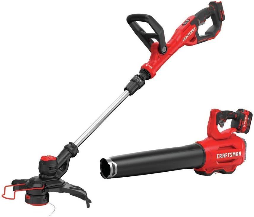 V20 String Trimmer and Leaf Blower Combo Kit, Cordless (CMCK297M1)