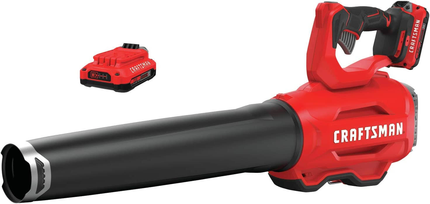 V20 Cordless Leaf Blower, Variable Speed, Up To 100 MPH, with 2 Batteries and Charger (CMCBL720D2)