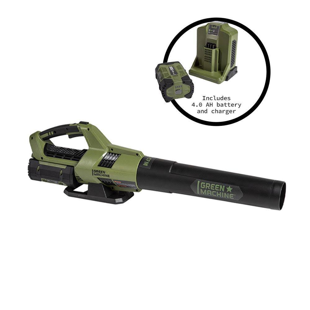 GMLB6200 62V Cordless Axial Blower Variable Speed Brushless Motor, 123 MPH Max air speed, 655 CFM, 4 Ah Battery   Rapid Charger