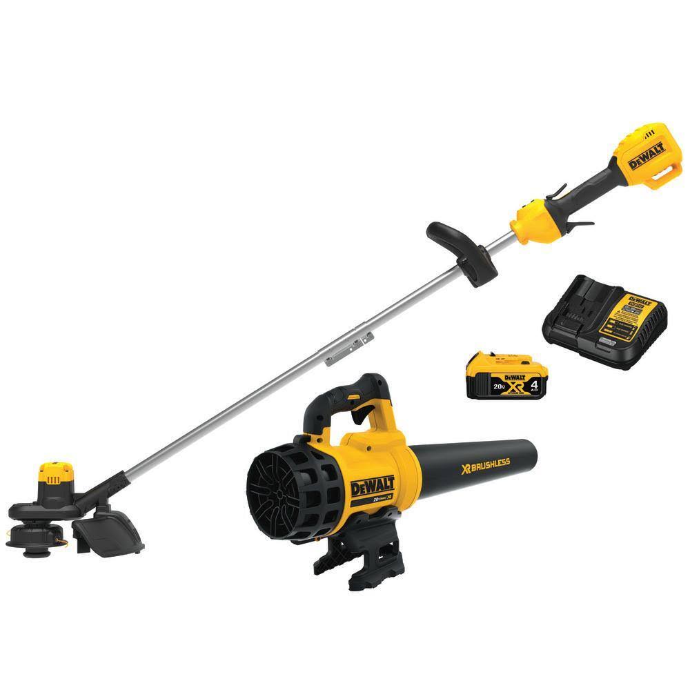 DCKO975M1 20V MAX Cordless Lithium-Ion String Trimmer/Blower Combo Kit (2-Tool) with 4.0Ah Battery Pack and Charger Included