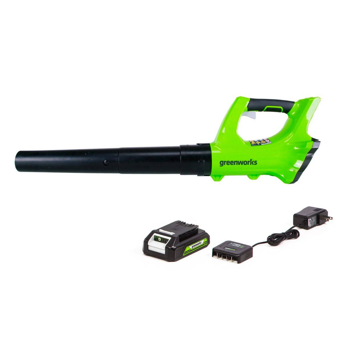 24V 330 CFM 100 MPH Axial Leaf Blower with 2Ah Battery and Charger, 2403502