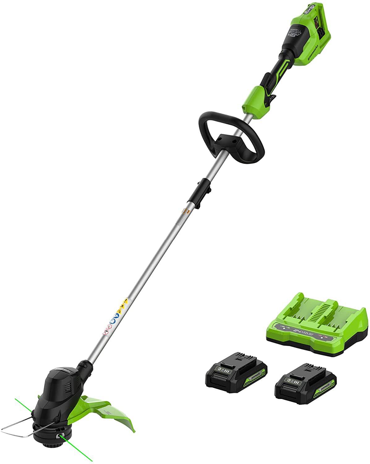 48V (2x24V) 15  Cordless TORQDRIVE String Trimmer with (2) 2Ah USB Batteries and Dual Port Rapid Charger, 2121202