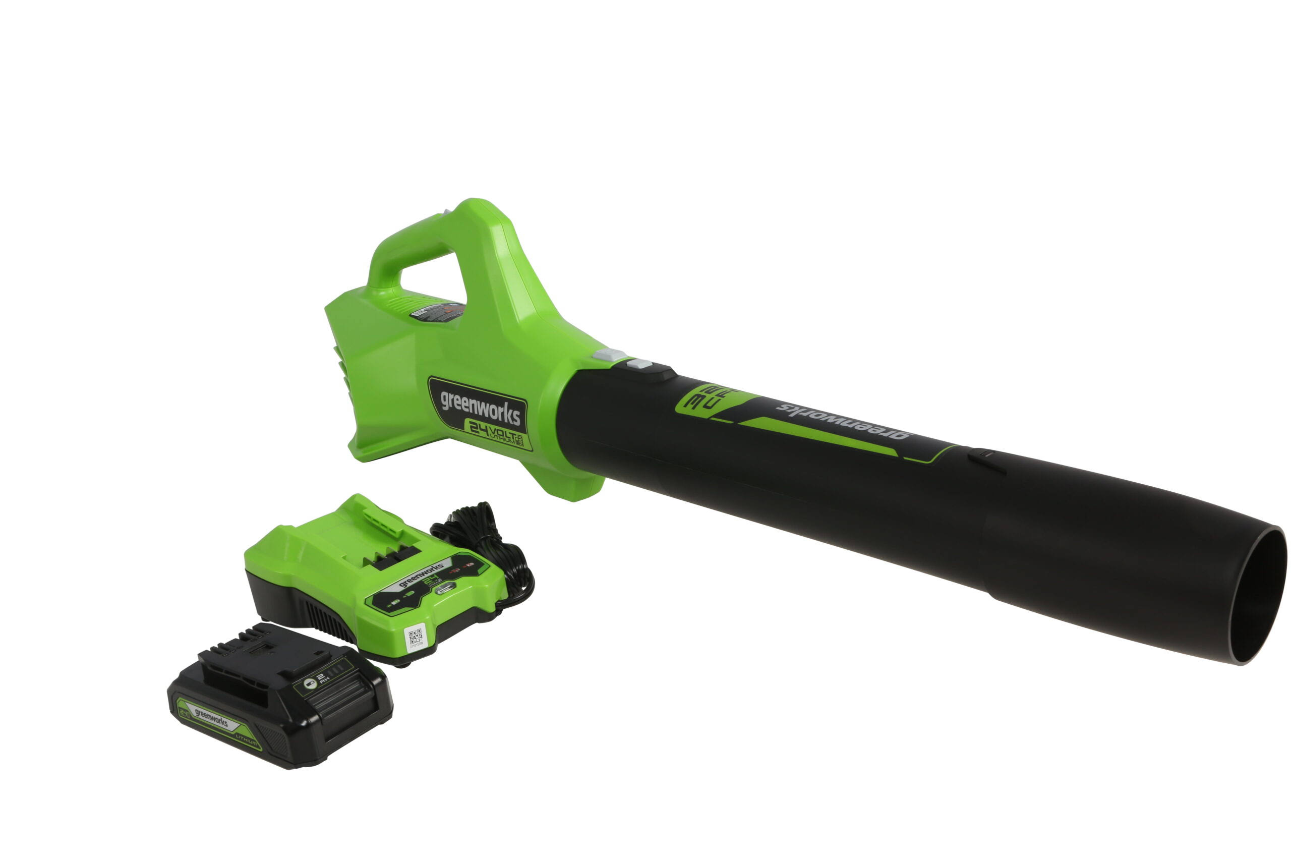 24V Cordless Axial Blower (90 MPH / 320 CFM) , 2Ah USB Battery and Charger