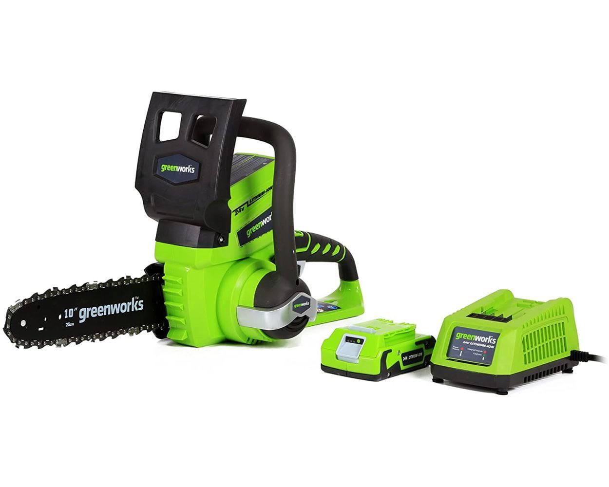24V 10  Cordless Chainsaw with 2.0 Ah Battery and Charger, 20362