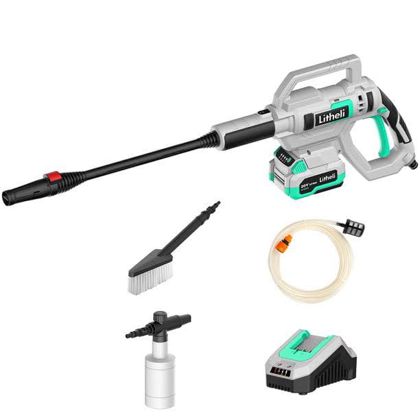20V Cordless Pressure Washer, Portable Power Washer Cleaner, High Pressure Car Washer, 3.2 Lbs Lightweight, Adjustable Nozzle, with 4.0 Ah Battery   2.4 A Charger
