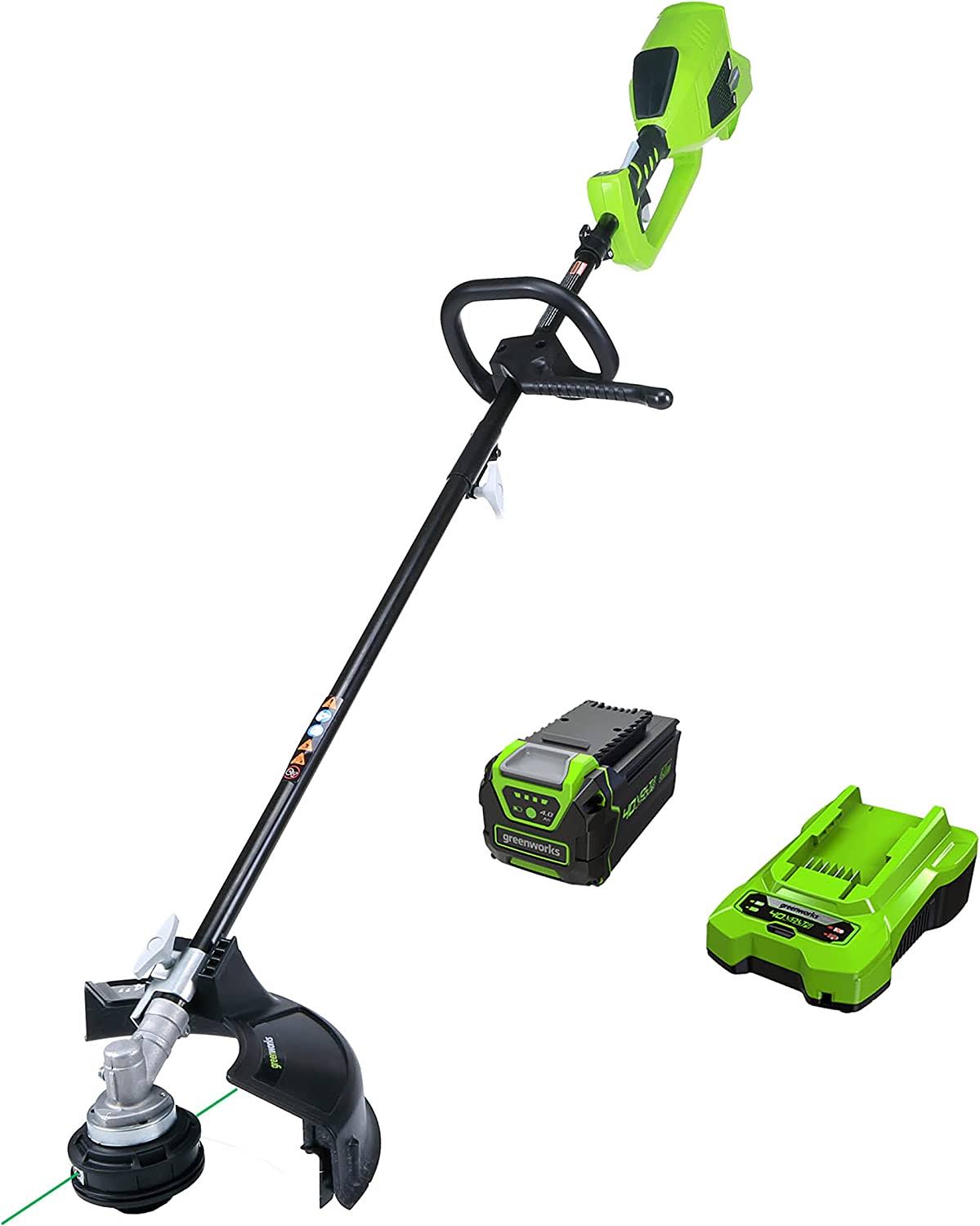 40V 14  Brushless Cordless (Attachment Capable) String Trimmer, 4.0Ah Battery and Charger Included