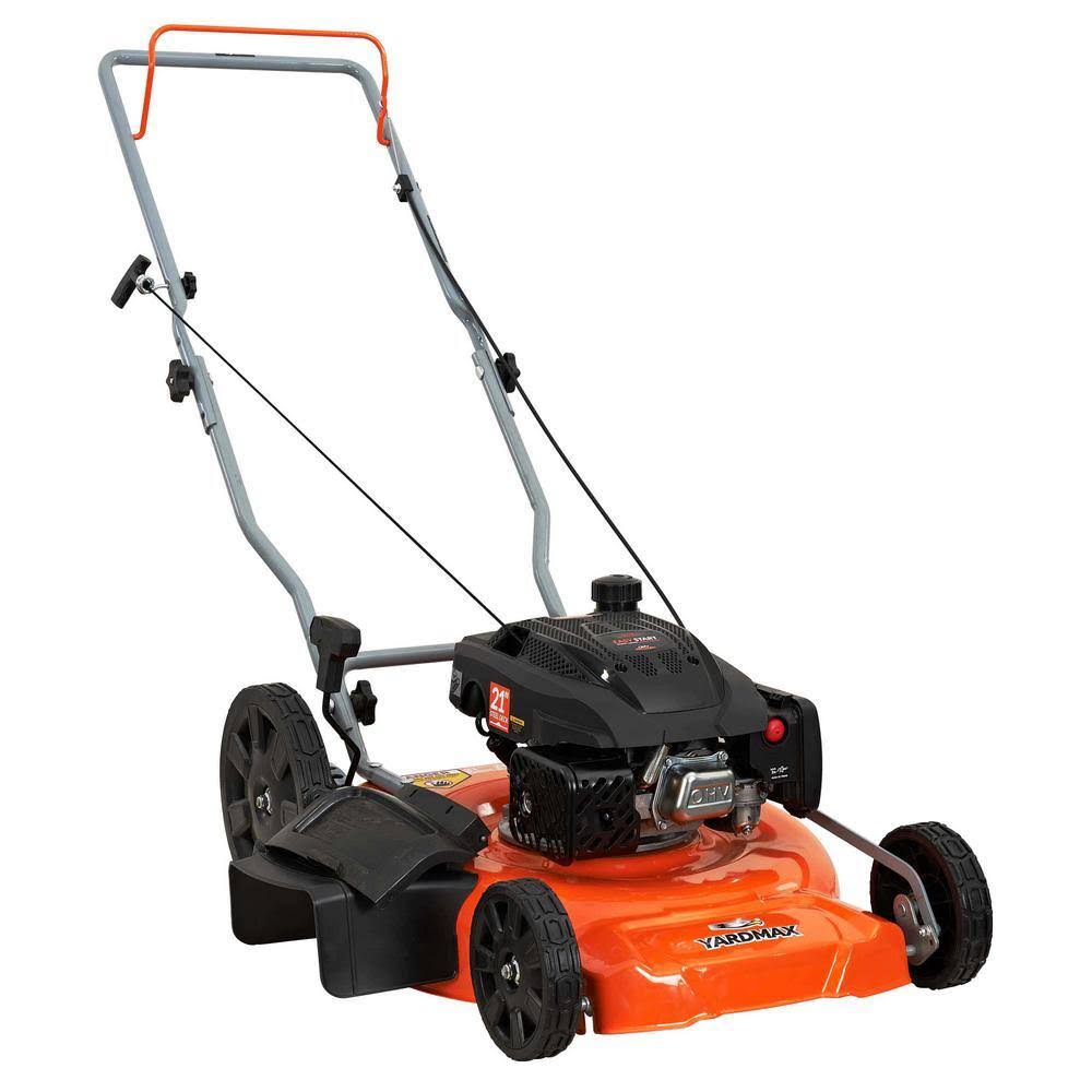 YG1550 21 in. 170cc 2-in-1 Gas Walk Behind Push Lawn Mower with High Rear Wheels