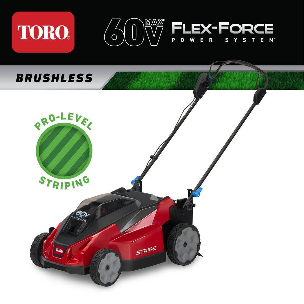 21611T 60V MAX 21 in. Stripe Electric Push Lawn Mower   Tool Only