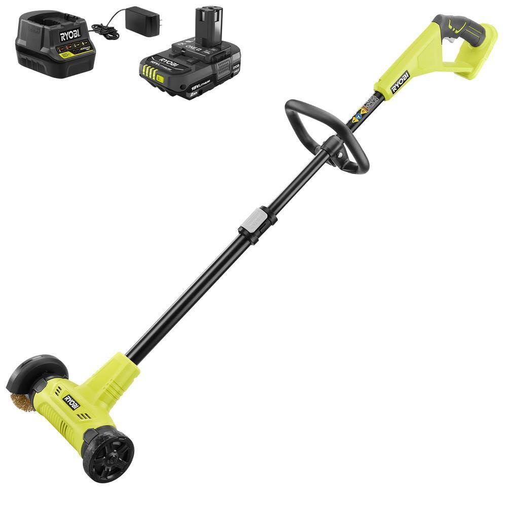 P2950  18V Patio Cleaner with Wire Brush Edger with 2.0 Ah Battery and Charger