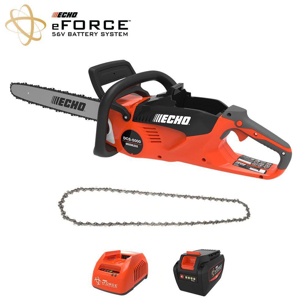 V-CAFXAF eFORCE 18 in. 56-Volt Cordless Battery Rear-Handle Chainsaw and Chain Combo Kit with 5.0Ah Battery and Charger(1-Tool)