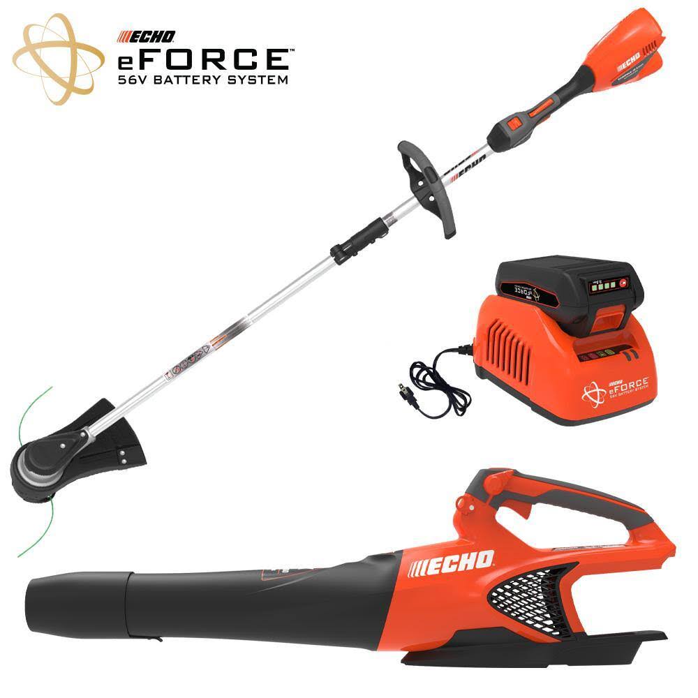 DCP-BVRVS1B eFORCE 56V Cordless Battery 16 in. String Trimmer and 151 MPH 526 CFM Blower Combo Kit w/ 2.5Ah Battery   Charger 2-Tool