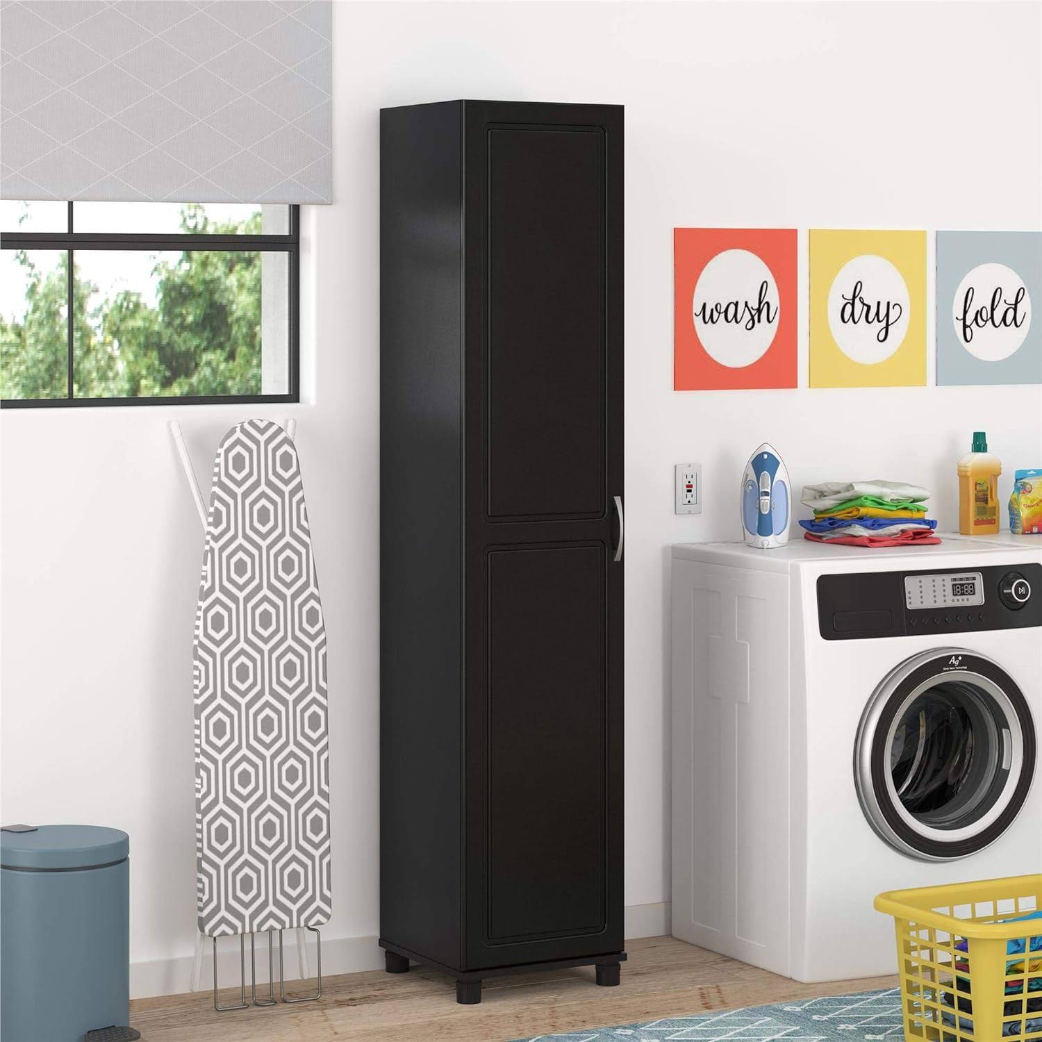 SystemBuild Evolution Kendall 16  Utility Storage Cabinet   Black