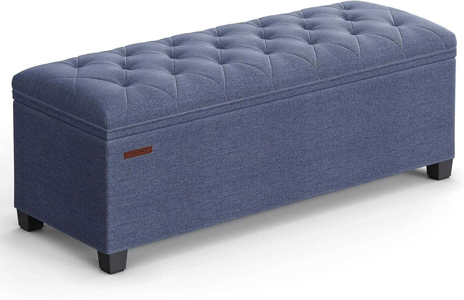 Storage Ottoman Bench, Bench with Storage, for Entryway, Bedroom, Living Room, Light Denim Blue ULSF088Q01