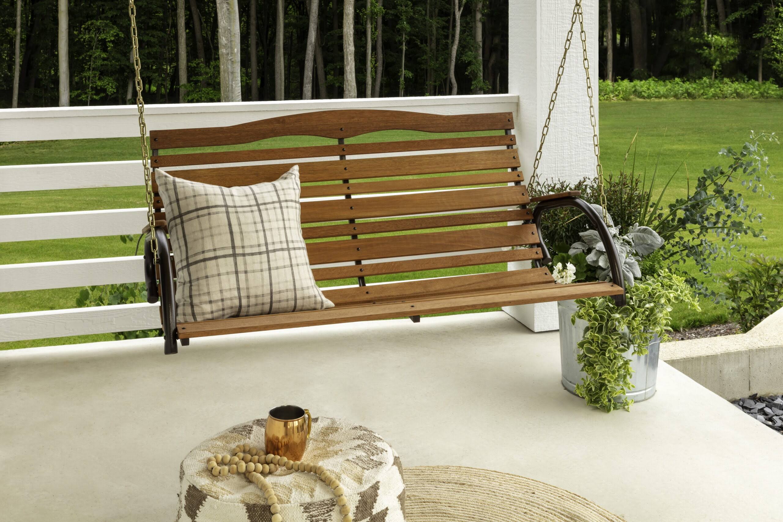 Jack Post Corporation CG-05Z 48 in. High Back Wood Swing With Chain