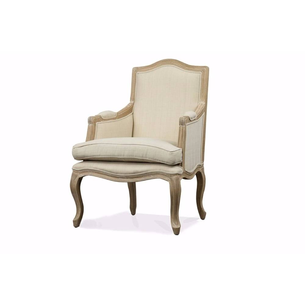 Nivernais Wood Traditional French Accent Chair