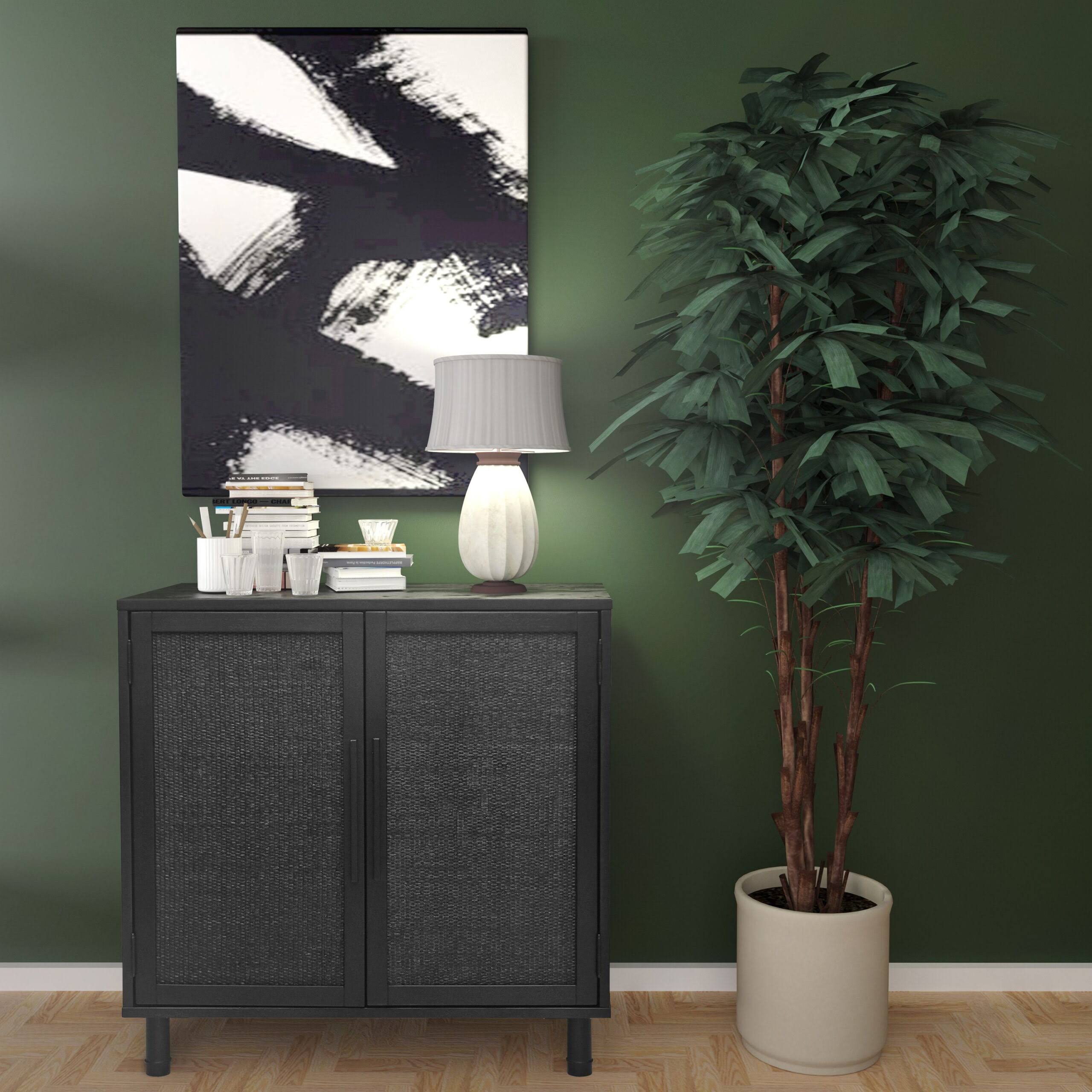 Hopper  Delancey 2-door Cabinet, Black