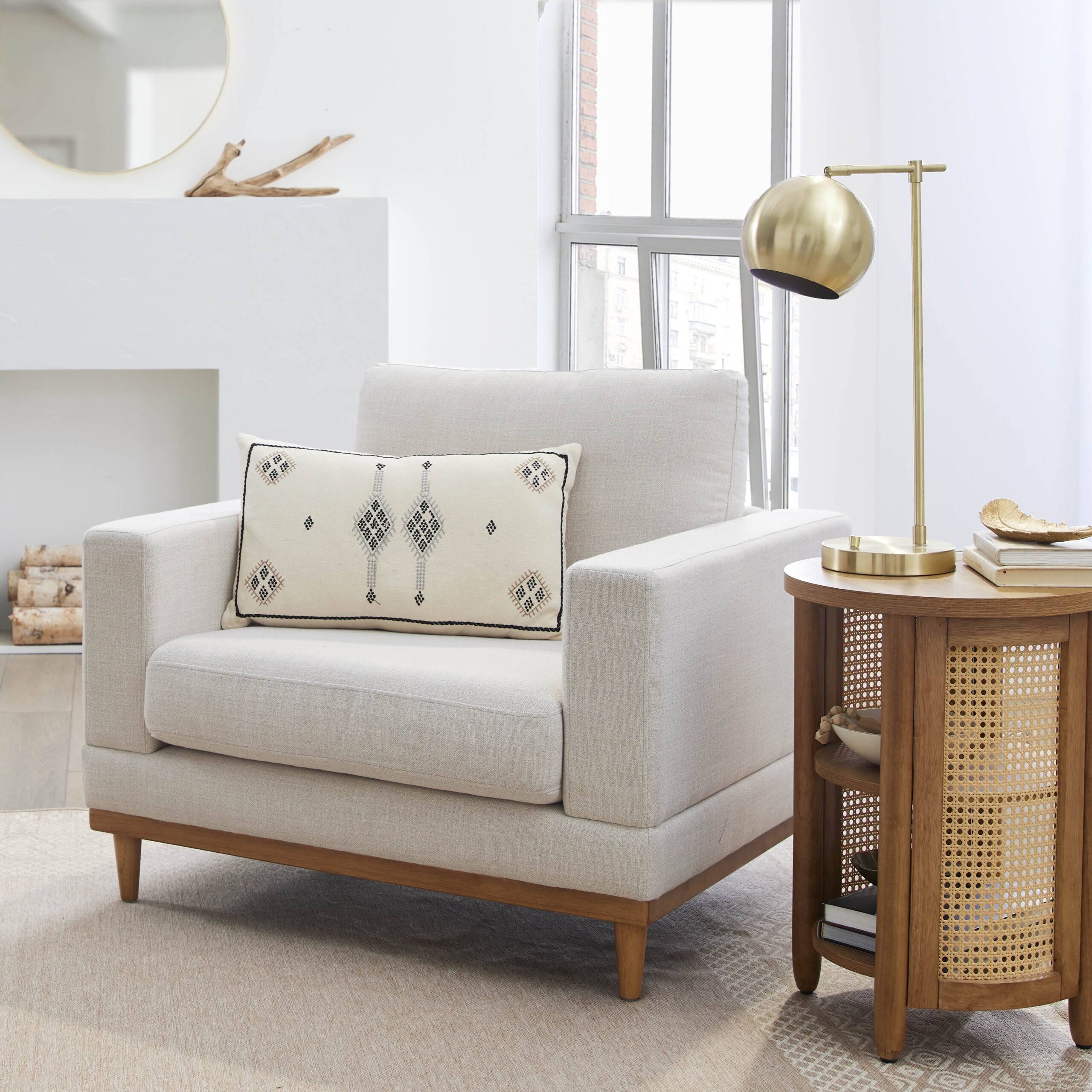 Gardens Springwood Wood Frame Accent Chair, Light Honey Finish
