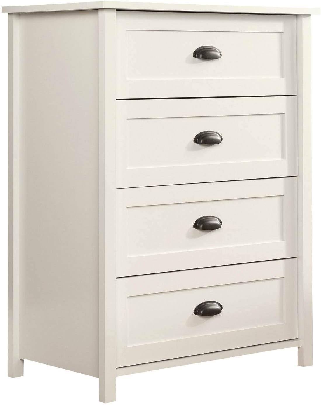 County Line 4-Drawer Chest (Soft White finish)