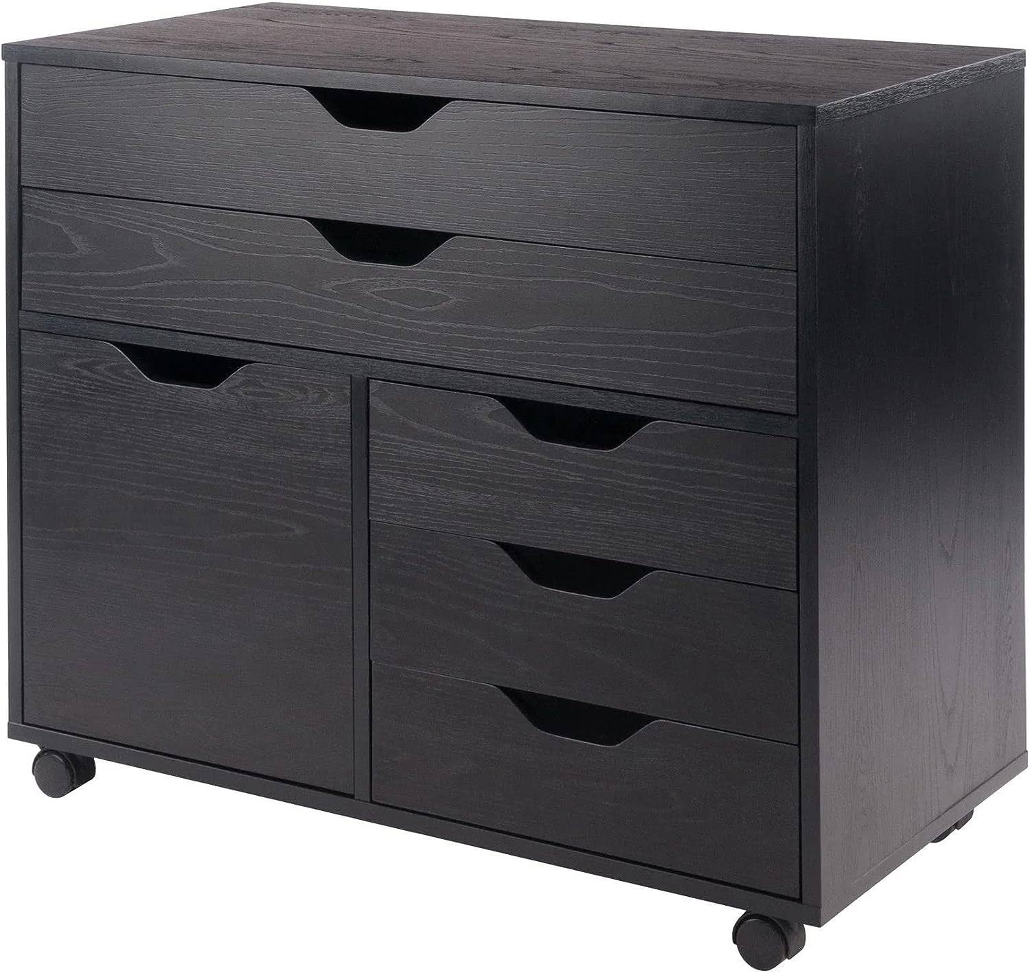 Wood Halifax Cabinet/Cupboard, 26 H, Black