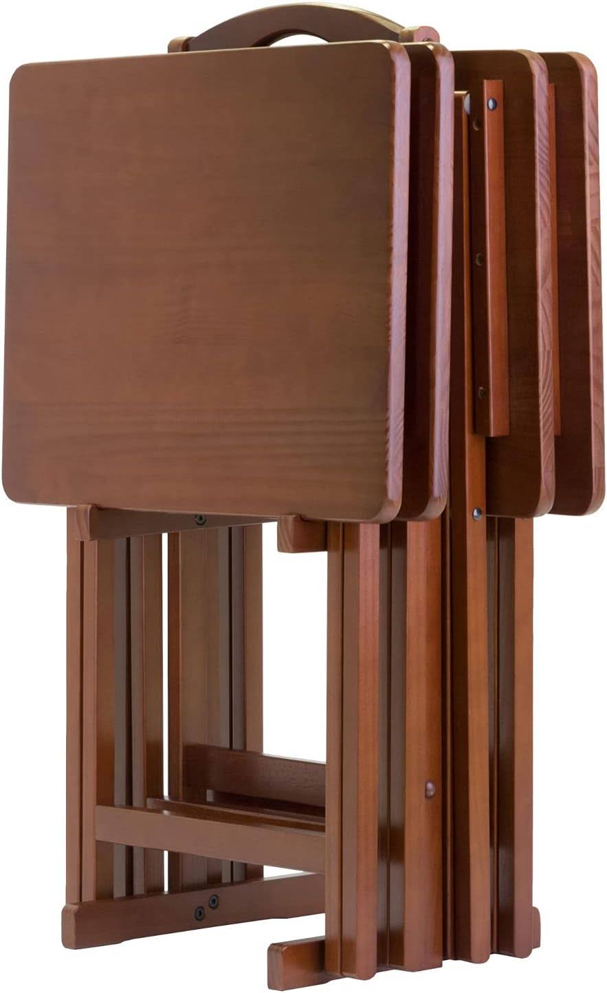 Alex Snack Table, Walnut, 19.06 14.57 25.98, 5-PC Set