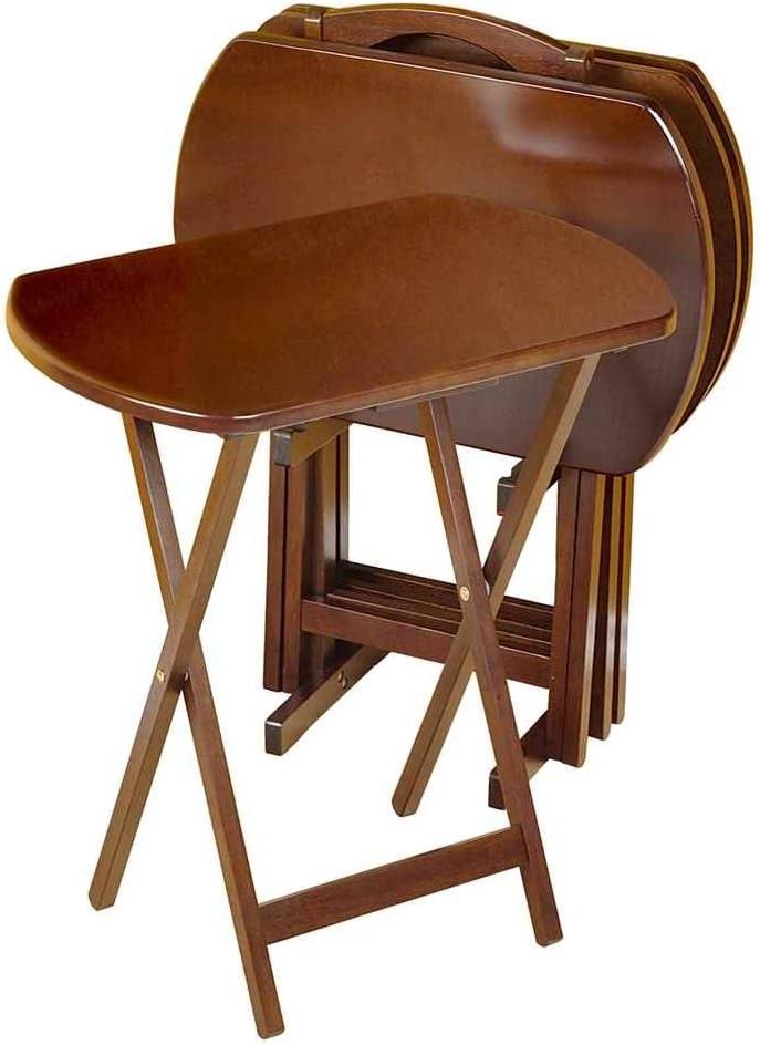 Wood TV Tray Set