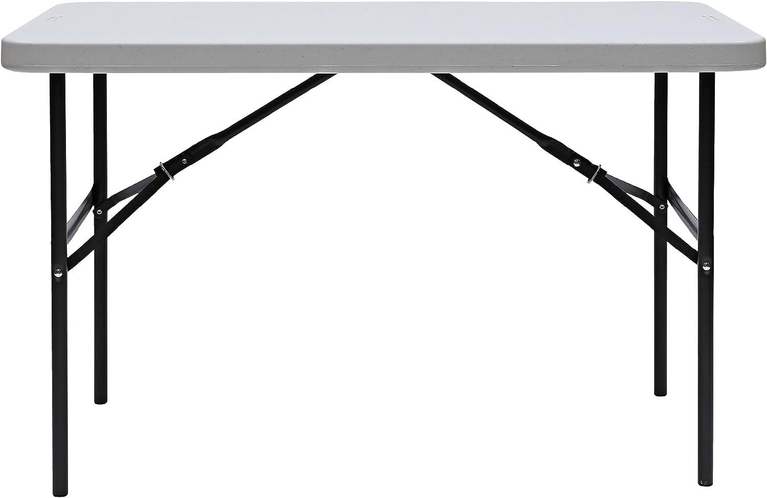 Iceberg IndestrucTable Commercial Folding Table, Indoor or Outdoor, Platinum, 750 lbs. Weight Capacity, 24” W x 48” L
