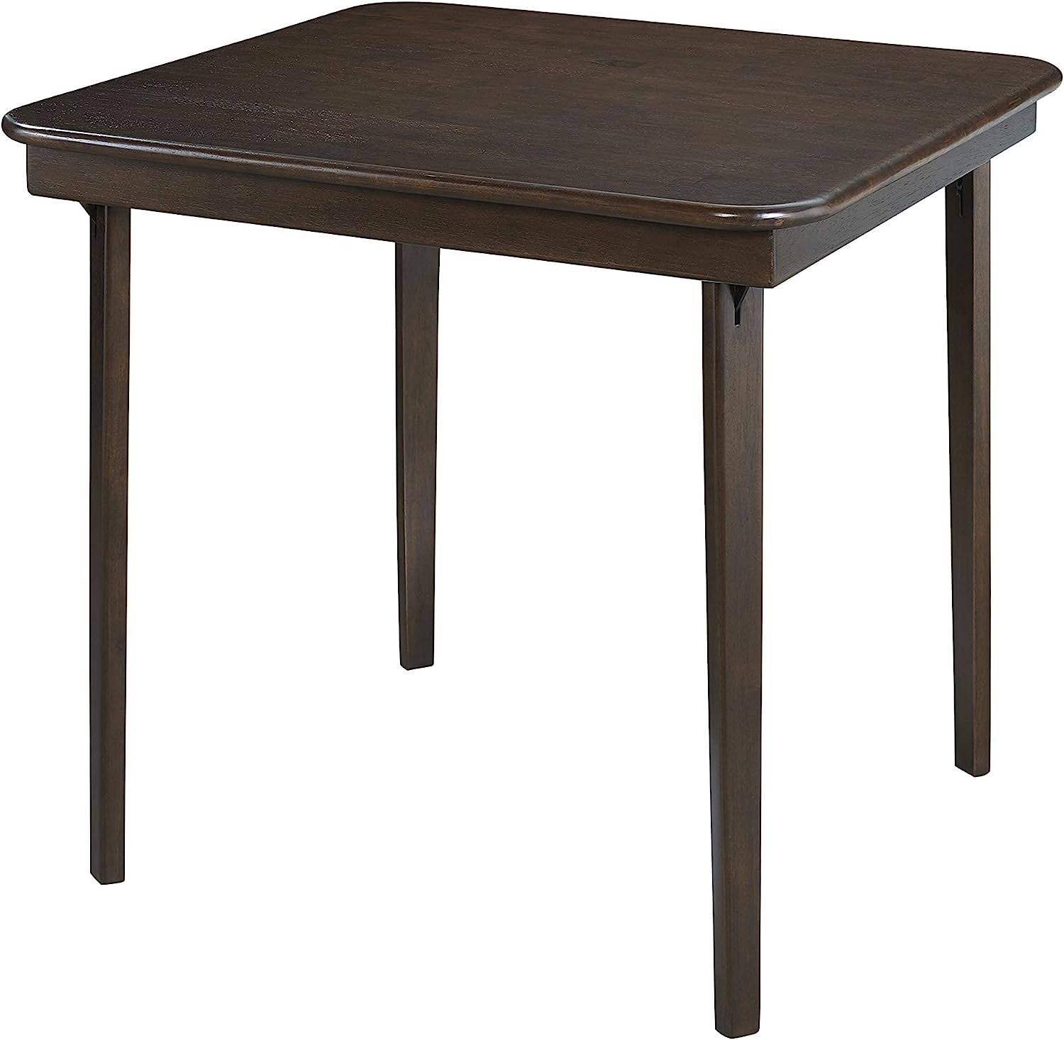 Meco Industries Stakmore Straight Edge Indoor Folding Table, Espresso, 32D x 32W x 29.5H in