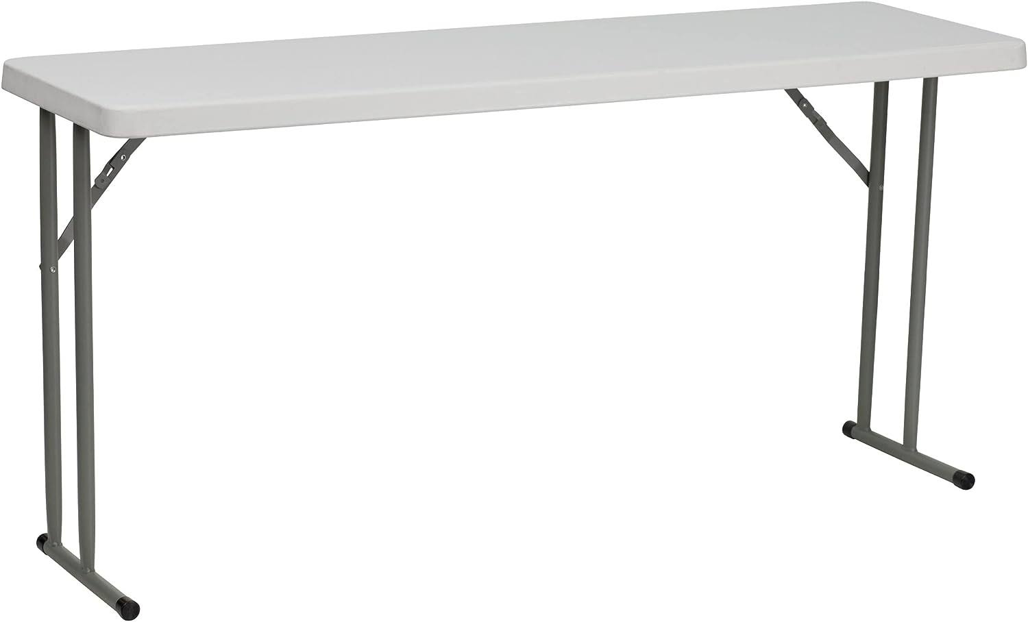 Kathryn 5-Foot Granite White Plastic Folding Training Table